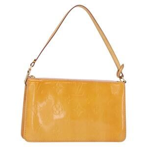 LOUIS VUITTON Monogram Vernis Lexington Pouch Marshmallow Pink M91057 Auth ka833